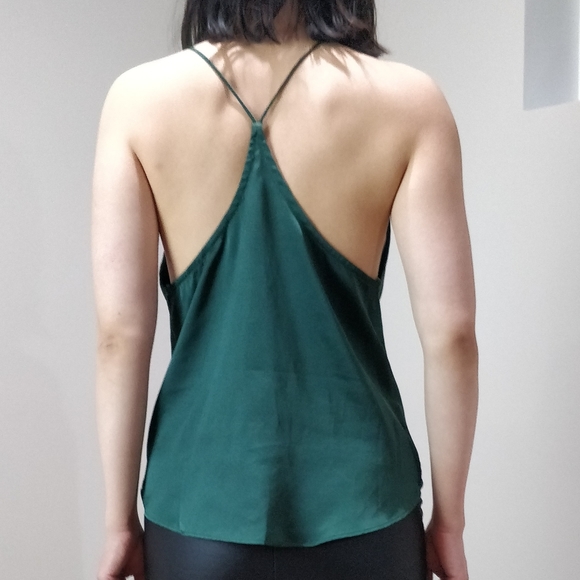 Akira Red Label silky green camisole blouse - Picture 3 of 12